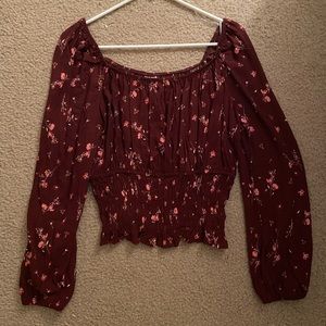Long sleeve floral blouse